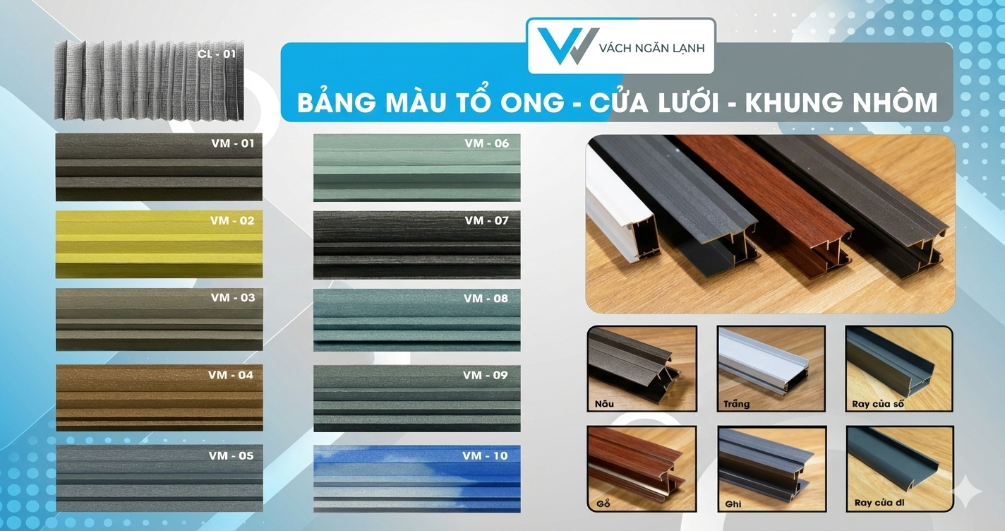 Rèm Tổ Ong Điều Hòa Tiết Kiệm Điện Năng Mùa Hè Mẫu rèm tổ ong