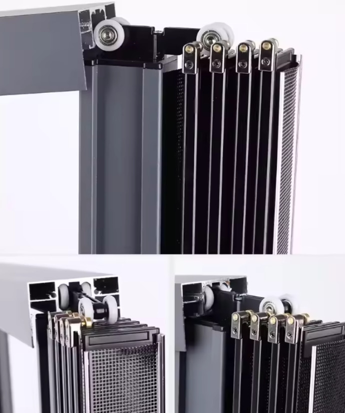 Cấu tạo cửa lưới xếp lá nhôm