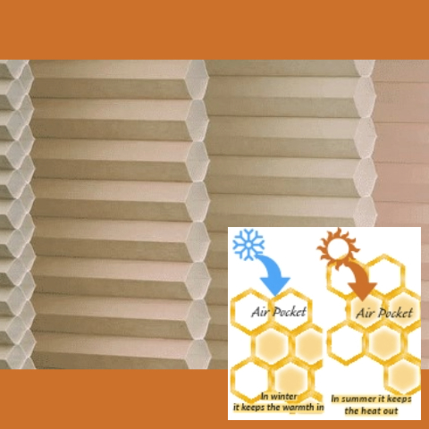 Cấu trúc vách ngăn rèm tổ ong với các lớp xếp dạng tổ ong