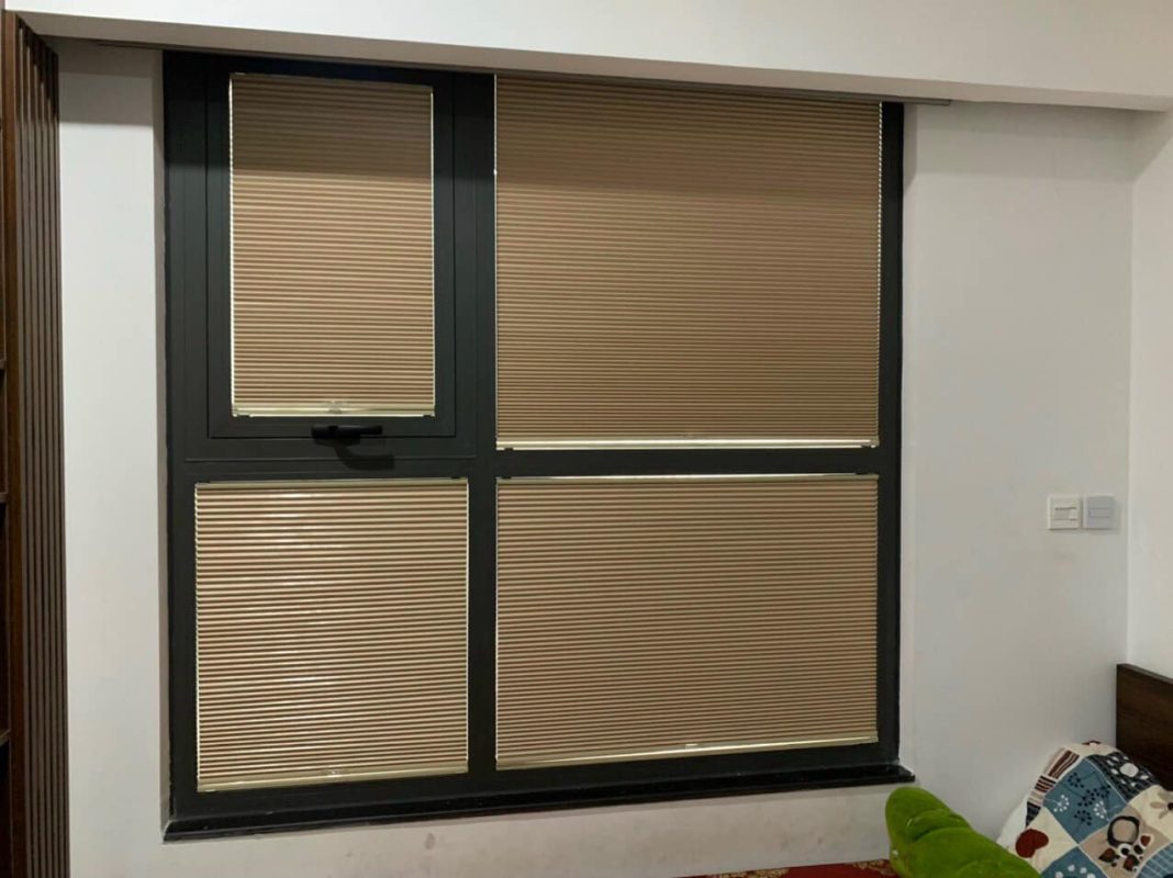 rèm tổ ong cửa nhôm tối ưu cho khung nhôm kính