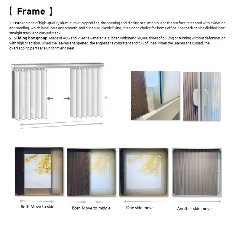 Cấu tạo ray và khung của rèm tổ ong kéo ngang cho cửa lùa