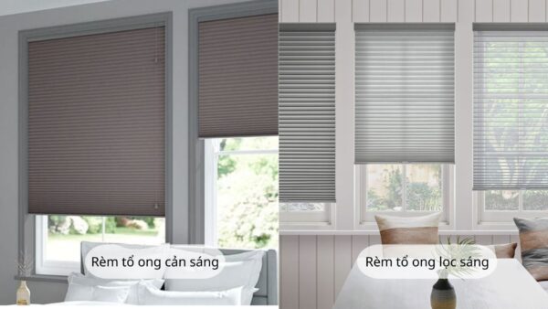 Rèm tổ ong xuyên sáng và cản sáng