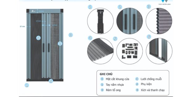 rèm tổ ong cho cửa kính lớn hệ 40 giúp cản nắng và giữ nhiệt